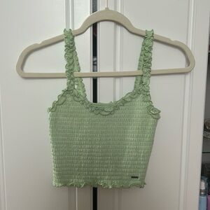 Holister Lettuce Rucked Tank